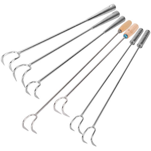 Stainless steel wooden handle meat hook, meat hook, long handle meat hook, meat hook, barbecue hook, stewed meat hook, pork hook