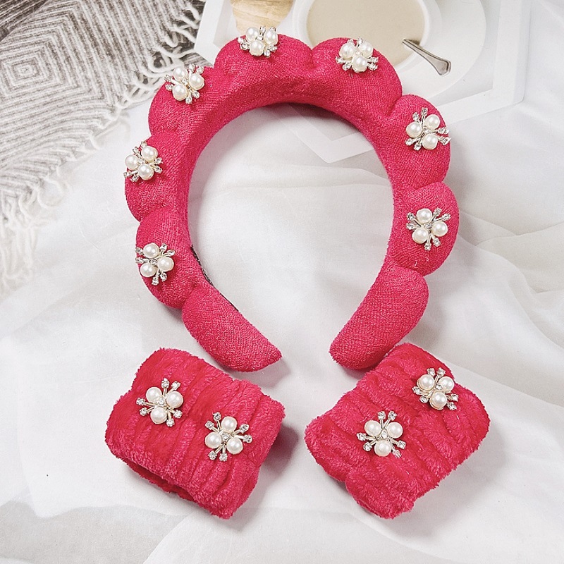 기계 재봉 합금 트위스트 헤어 밴드-레드 (20*17*4cm 98g)