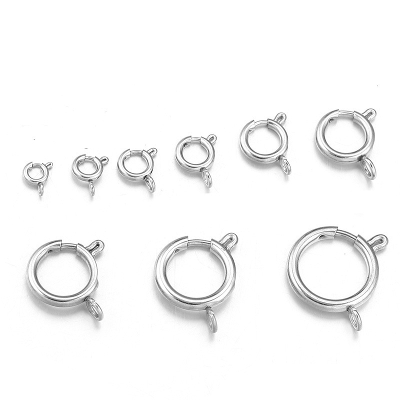 ステンレス鋼高弾性ラウンドスプリングバックル DIY ネックレスブレスレットバックルジュエリーバックルアクセサリースリングショットバックルジュエリーアクセサリー|undefined