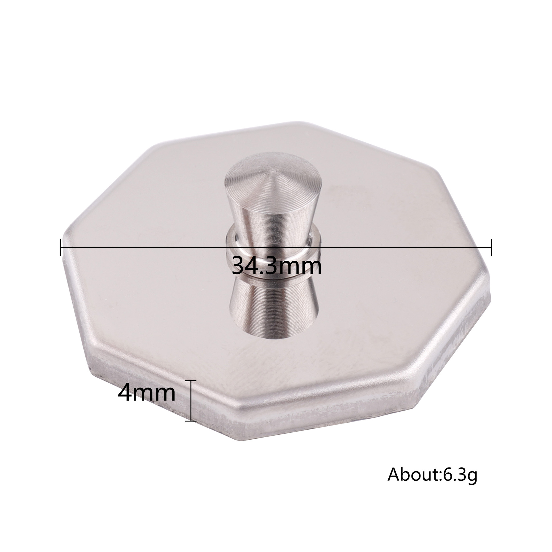 Vaso Octagonal de Vidrio con Tapa para Uñas de Vidrio Antivapor