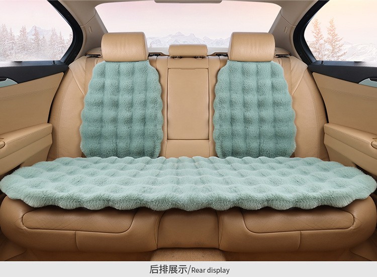 Car Cushion Winter Plush Imitation Rabbit Fur Thickened Warm Small Man Waist Imitation Wool Ins Cyber Celebrity Goddess Cushion Cover