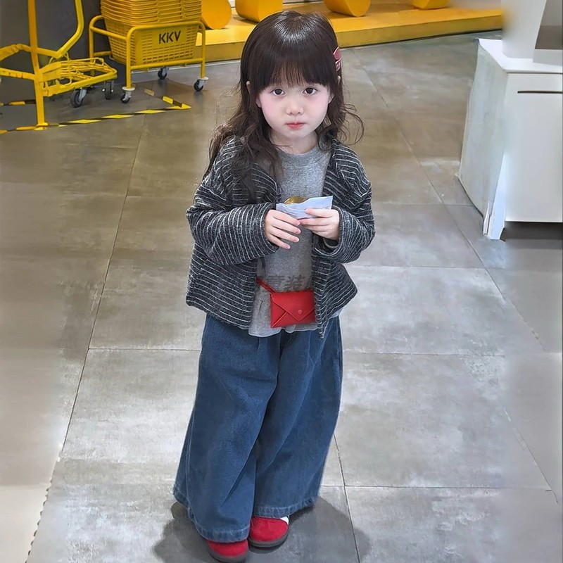 童装套装秋女童韩版条纹外套儿童洋气百搭休闲上衣童装外套31012|undefined