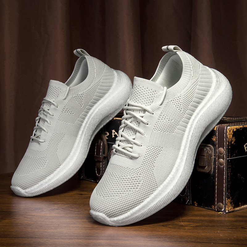 New Summer Popular Breathable 36-45 Large Size Fly Knit Socks Couple Casual Sports Shoes Running