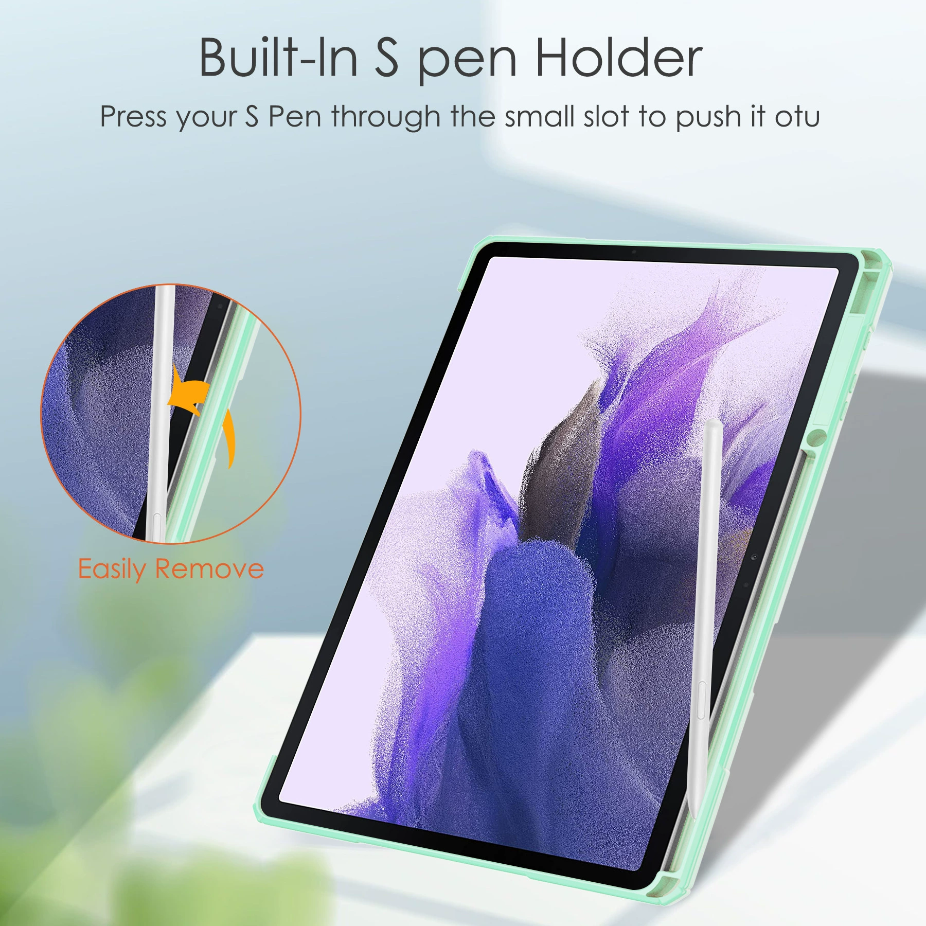 Подходящий для Samsung TAB S7 FE 30% скидка Aklai хай-энд Ya грох TPU прозрачная ручка-штраф