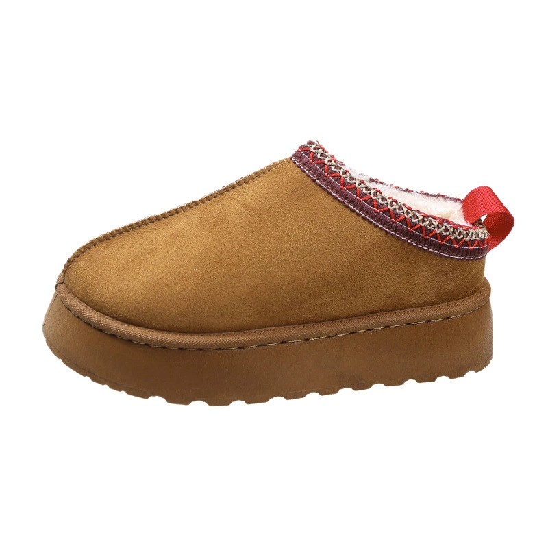 Зимние платформенные туфли, размер плюс, тёплая обувь на Slip-on, коллекция 2023