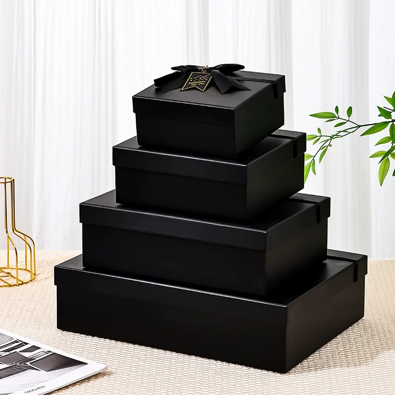 Black big gift box for men and women, Birthday gift