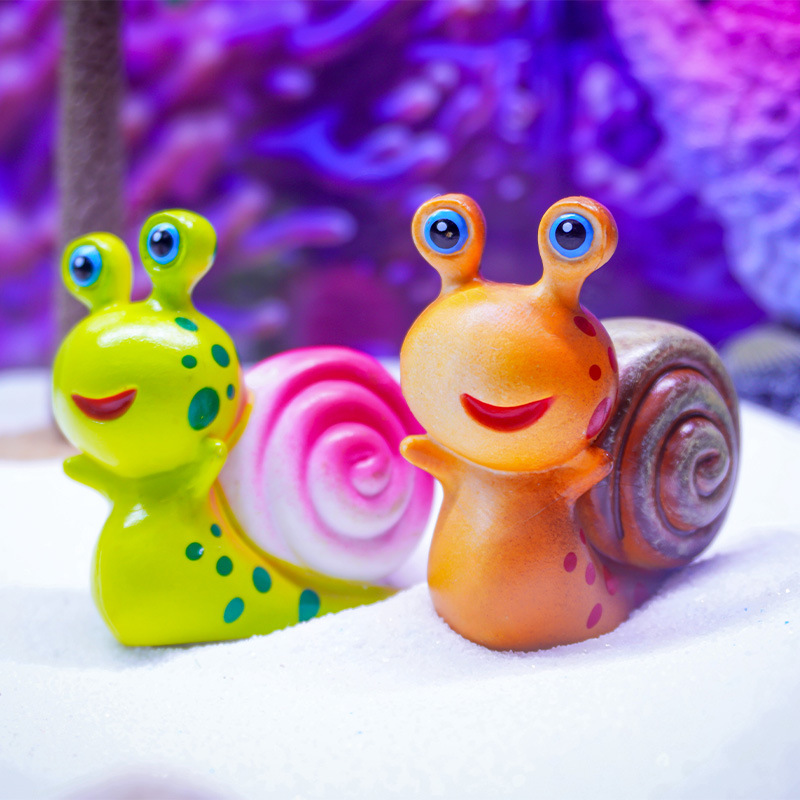 Maceta Decorativa para Acuario, Diseño Creativo de Caracoles, Paisaje Pastoral, Micropaisaje de PVC, Nuevo Modelo