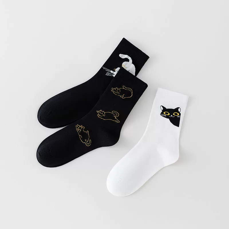 Весенний брендовый дизайн милые cartoon knee socks, средней длины, корейский стиль