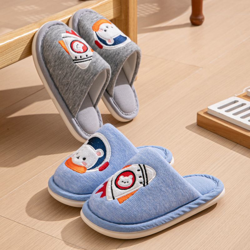 2025 New Children's Cotton Slippers Boys Cartoon Home Kids Girls Baby Slippers Autumn and Winter Middle and Large Children