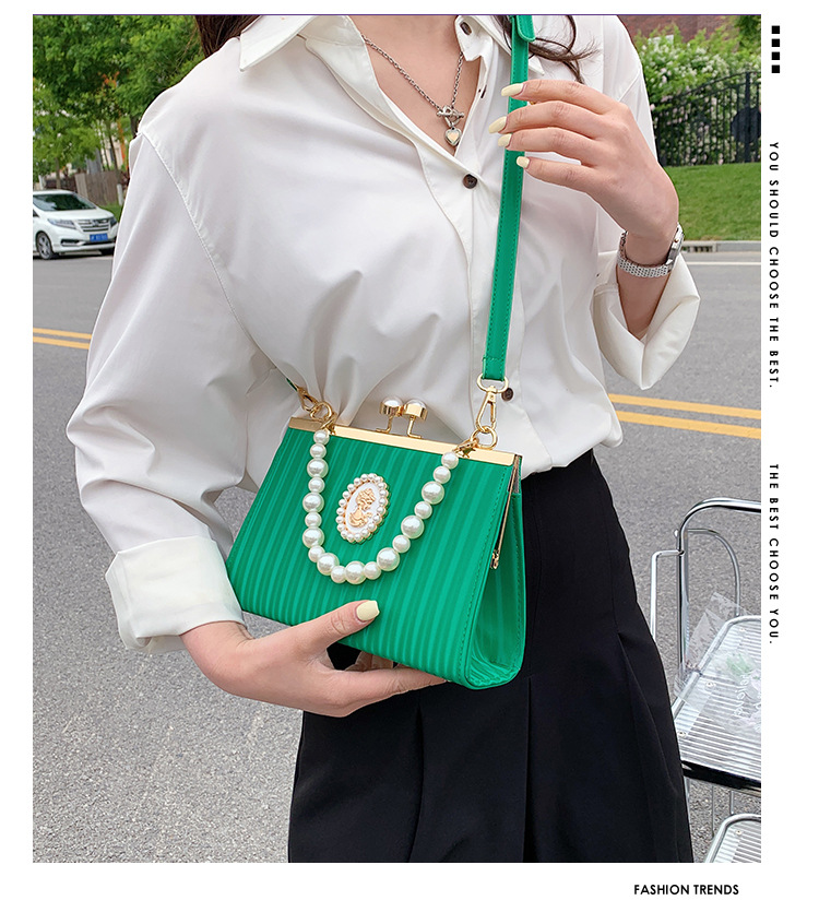 Perlen Umhängetasche Für Damen Retro Stil Schultertasche_voghion.com