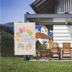 New Easter Garden Cross-border Flag Bunny Pattern Flag Outdoor Courtyard Atmosphere Prop Easter Flag