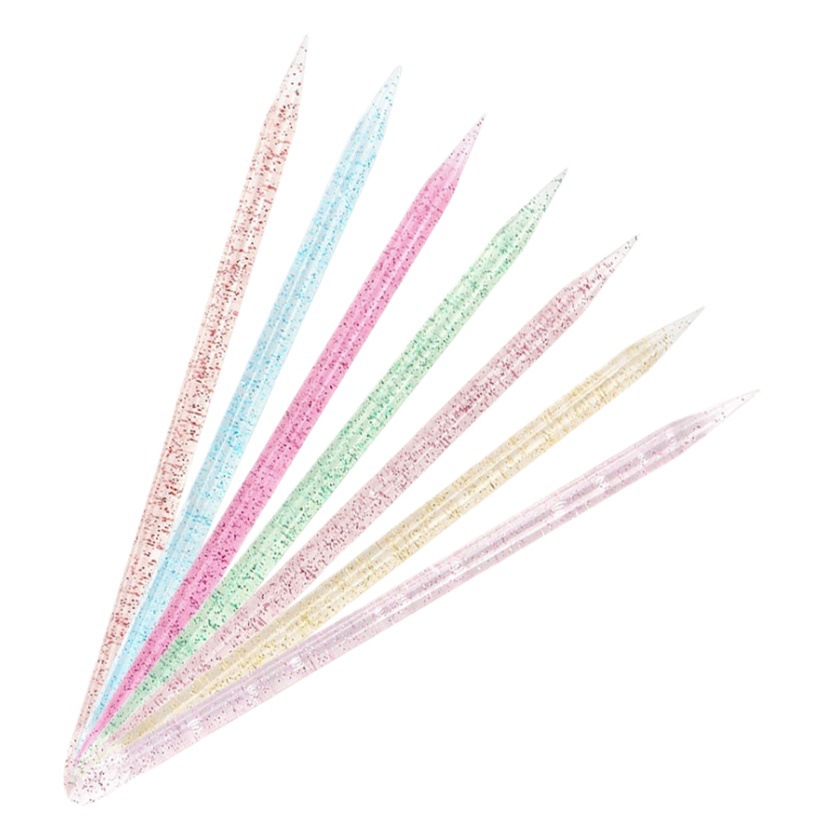 Crystal Rod nail art auxiliary tool glue point drill rod push dead skin nail removal piece cleaning finger manicure 100/bag