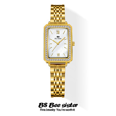 BS new hot-selling manufacturer British overseas niche light luxury mother-of-pearl square watch classic and durable steel watch female FA1673