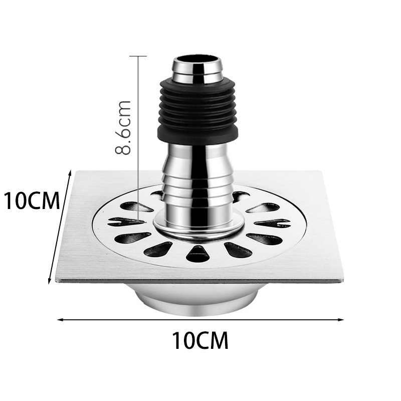 스테인레스 스틸 바닥 배수구 + 직선