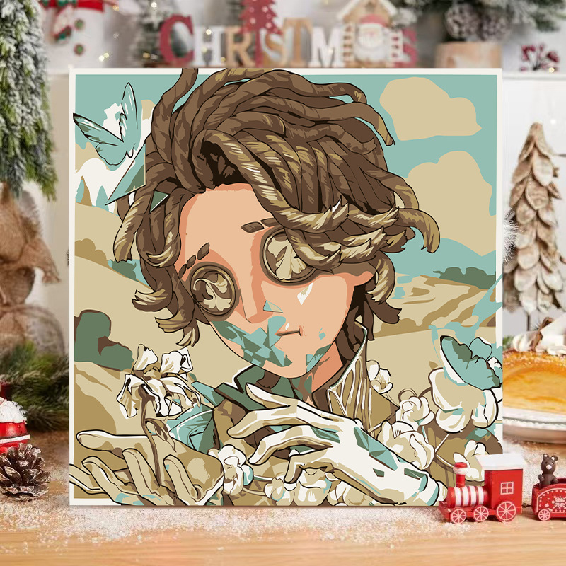 第五人格diyデジタル油絵手作り絵画塗り油絵キャラクター落書き学生掛け絵置物卸売り|undefined