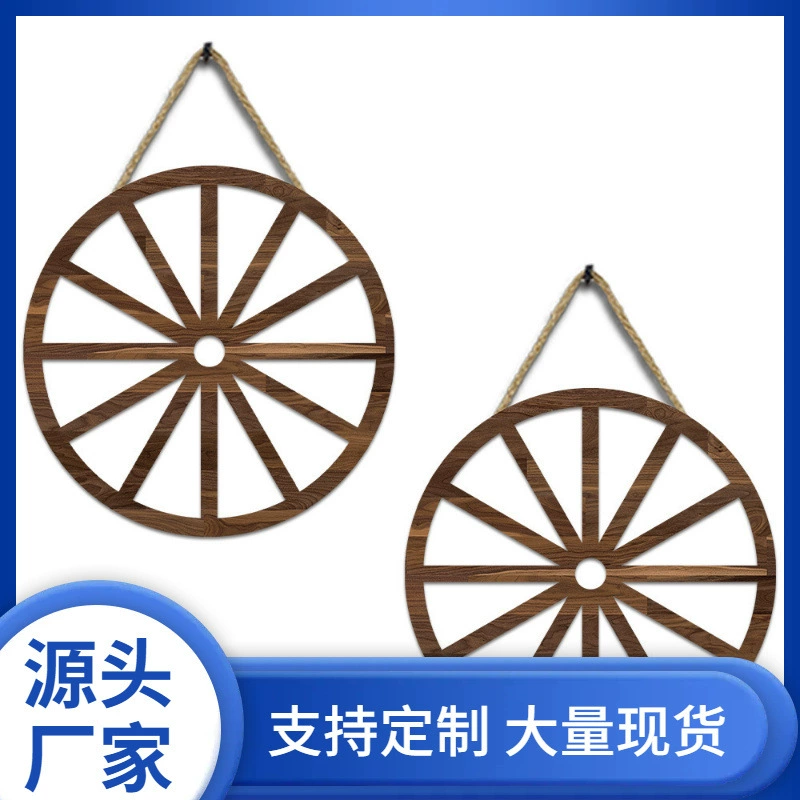 Настенное украшение, настенное украшение в стиле ретро, ​​деревянное колесо, украшение для бара, гаража, настенное украшение в стиле вестерн, ковбойская вечеринка