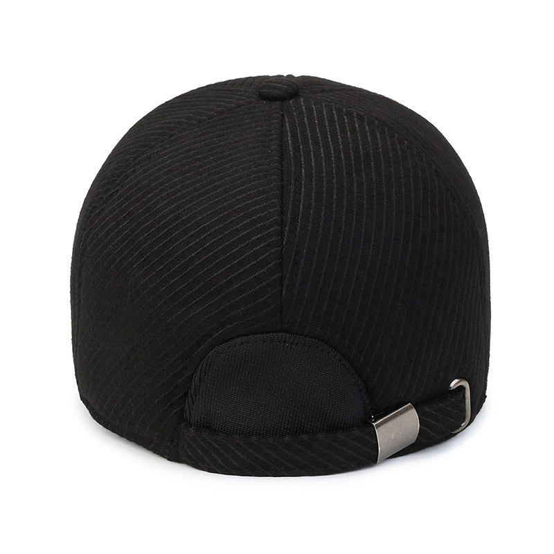 Men's Winter Baseball Cap With Plush Lining And Ear Protection_voghion.com