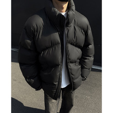 冬季新款男士立领棉服中性加厚PU皮短款棉衣男女大码外套高级感