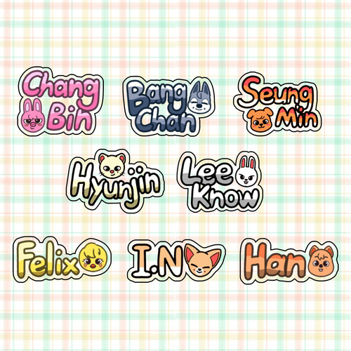 Korean boy group StrayKids style peripherals Huang Xuanjin and Li Yongfu's acrylic 815 brooch XZ-08