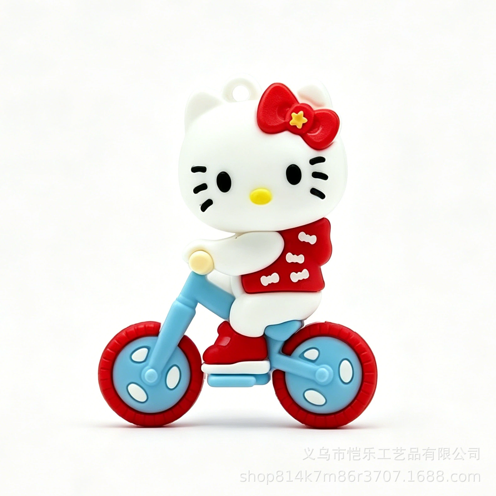 Привет, котёнок (Hello kitty), мультяшный велосипед, брелок, милый аксессуар, подвеска ручной работы, ручка