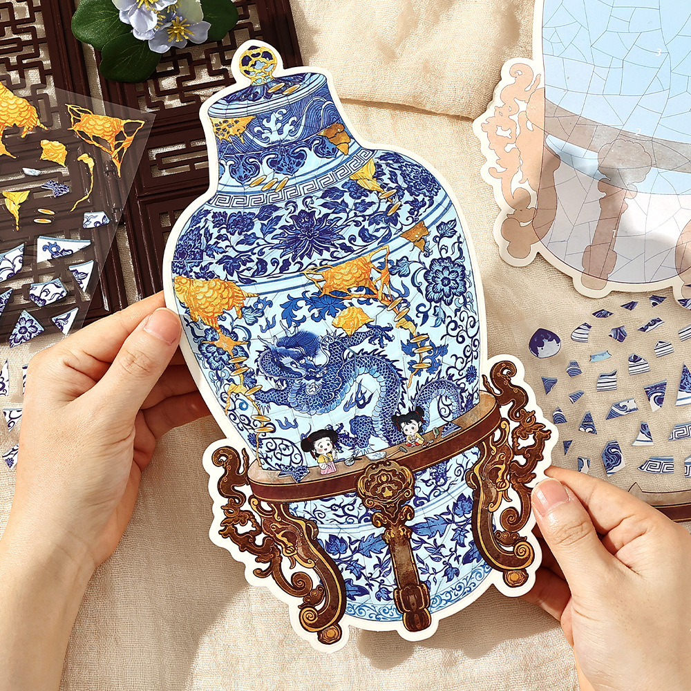 Infeel.Me tarjeta blanca 2.5D pegatinas de gran tamaño