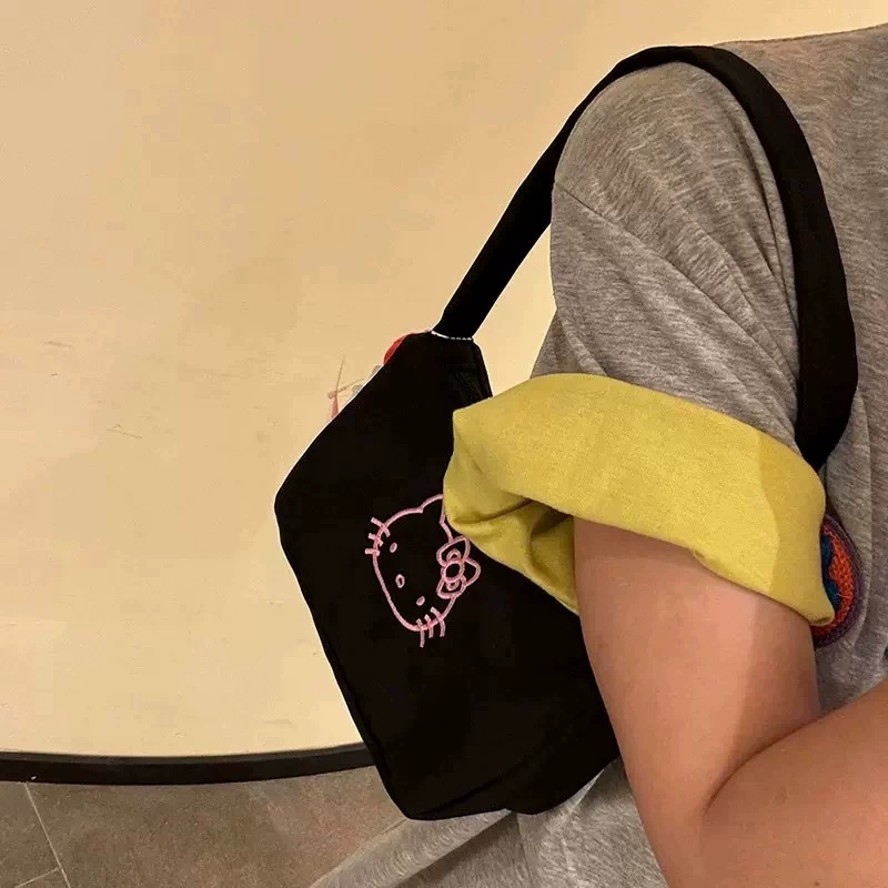 Hello kitty, cute underarm bag, high quality handheld universal one-shoulder bag