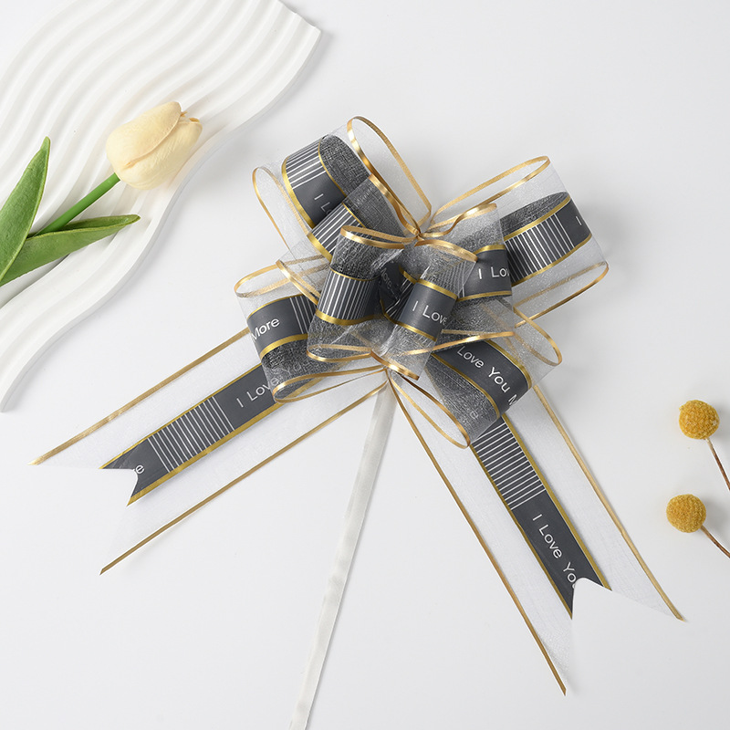 Transfronterizo Amazon venta caliente 64mm cintas de confesión de esquí arco de mano flores ILOVEYOUMORE