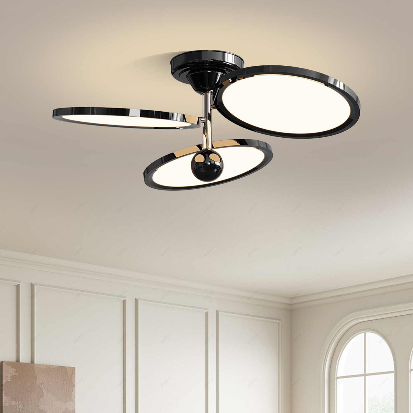 Luz de techo de dormitorio de estilo medieval de color nuez retro nuevo dormitorio principal estudio de protección de ojos lámparas de comedor creativas 293L