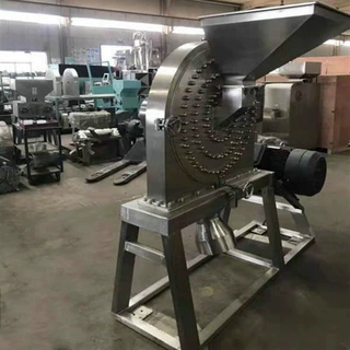 尿素化工料粉碎机不锈钢齿盘粉碎机大型全自动碾米制糁磨面机