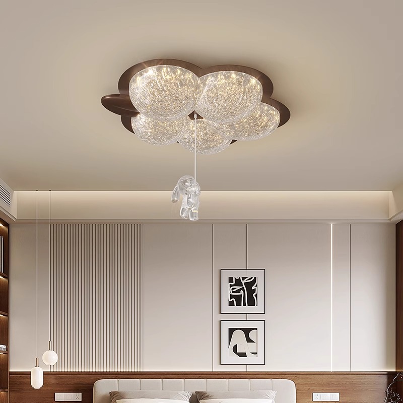 [Seleccionado] Flores estilo antiguo resina lámina de oro lámpara de techo lámpara de habitación lámpara de salón de té retro francés sensación premium