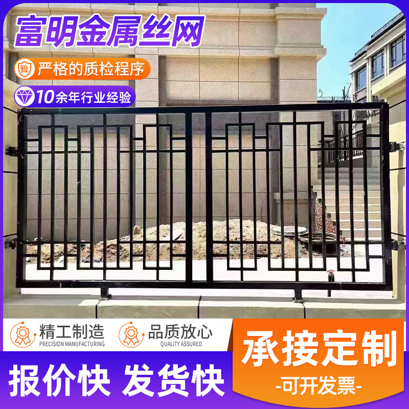 铁艺大门焊接护栏厂家 别墅小区外墙造型防攀爬栏杆社区锌钢围栏