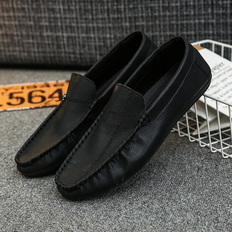 Men's bean shoes soft soft soles youth everything with lazy shoes loafers_voghion.com