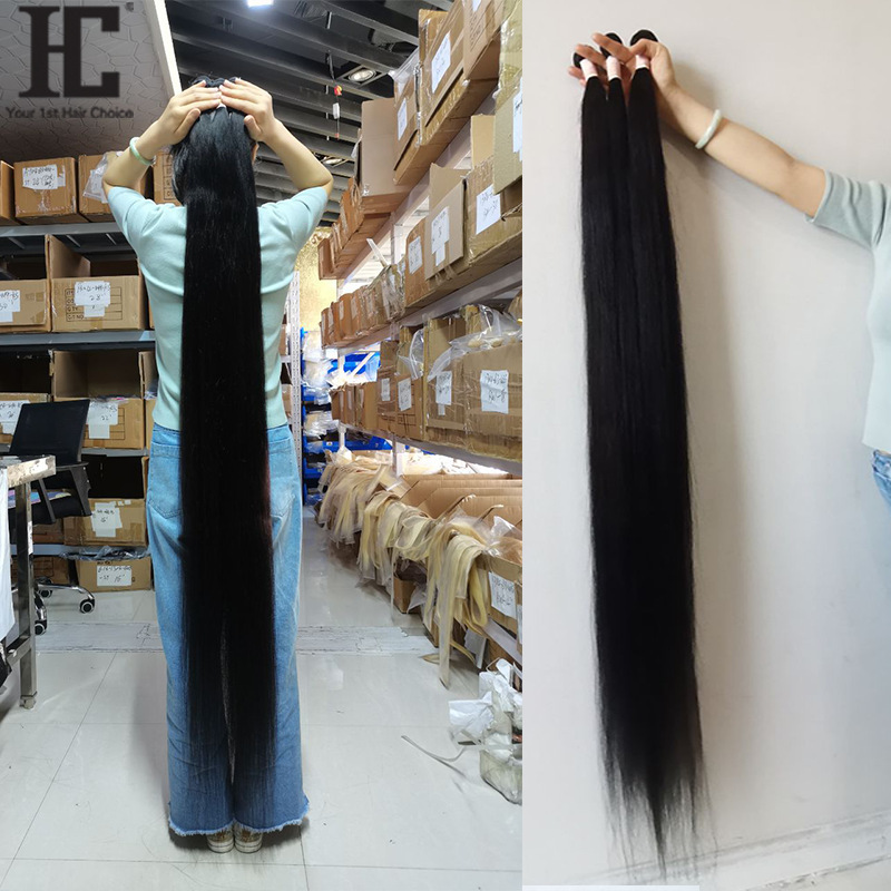 50 60inch Hair Curtain Real Hair Wig Human Hair Bundles Real Hair Long Size Clockwork Processing
