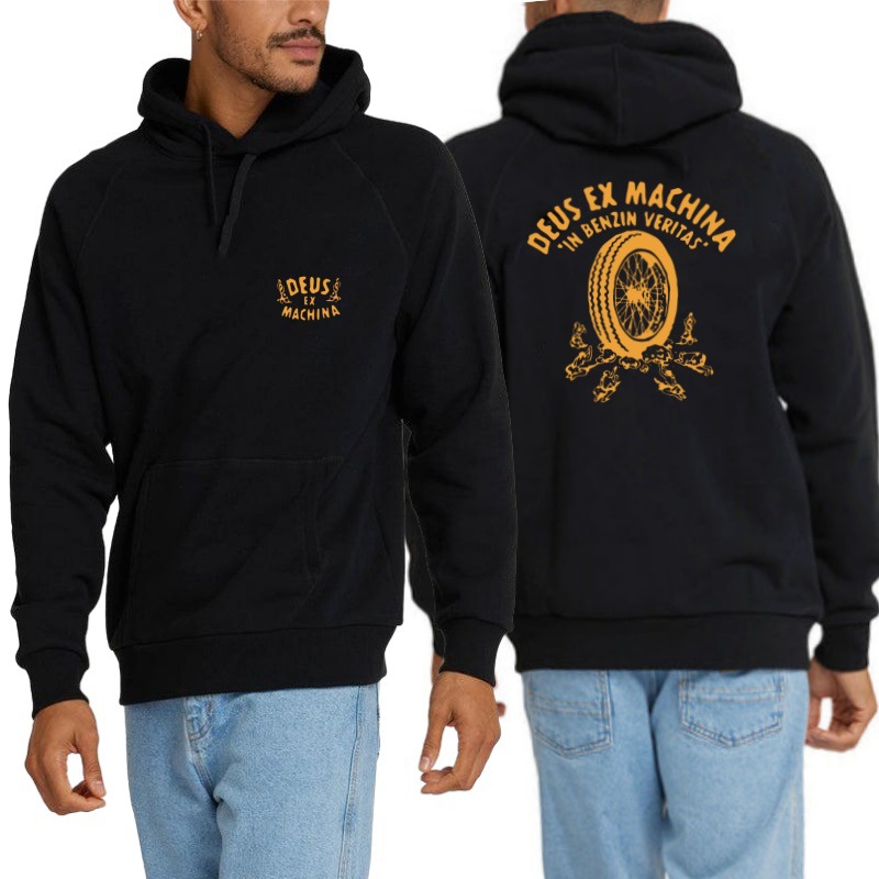 DEUS EX MACHINA Solid Hoodie Fashion Long Sleeve Sweatshirt