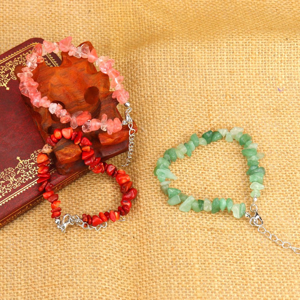 Simple Style Irregular Natural Gravel Beaded Bracelets 1 Piece