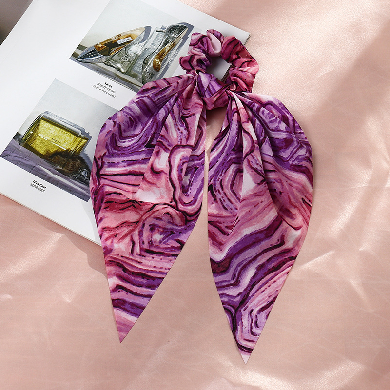 Retro Silk Chiffon Tie-dye Hair Scrunchies display picture 5