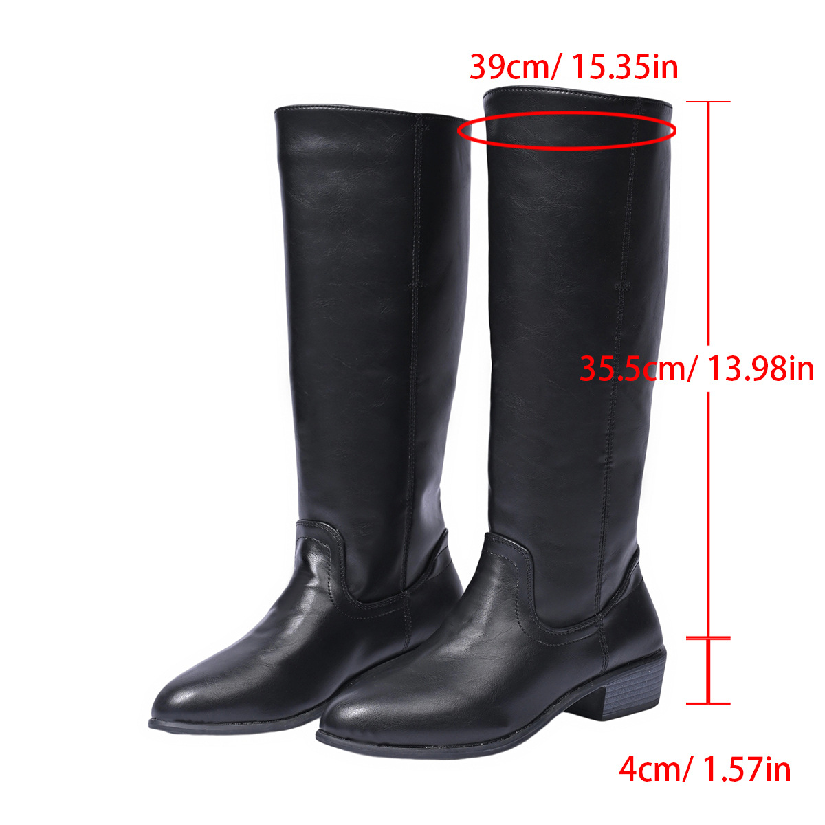 Damen Reiterstiefel Mit Niedrigem Absatz Und Overknee Schaft_voghion.com