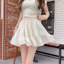 芭蕾风温柔蓬蓬裙半身裙女夏季韩版高腰a字显瘦小个子蛋糕裙短裙