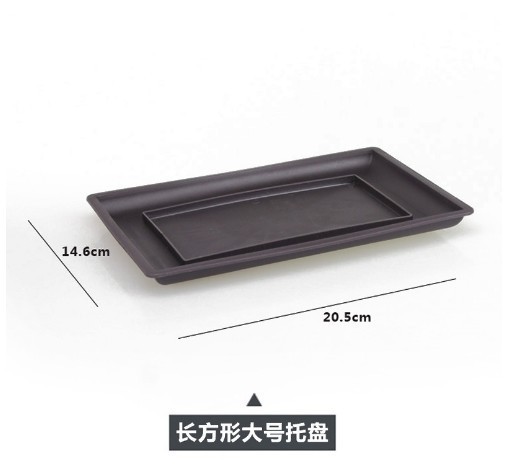 レトロな長方形の紫砂風プラスチック製植木鉢、ミニ深茶色、多肉植物、ベランダ、小型鉢植えに最適、輸出用|undefined