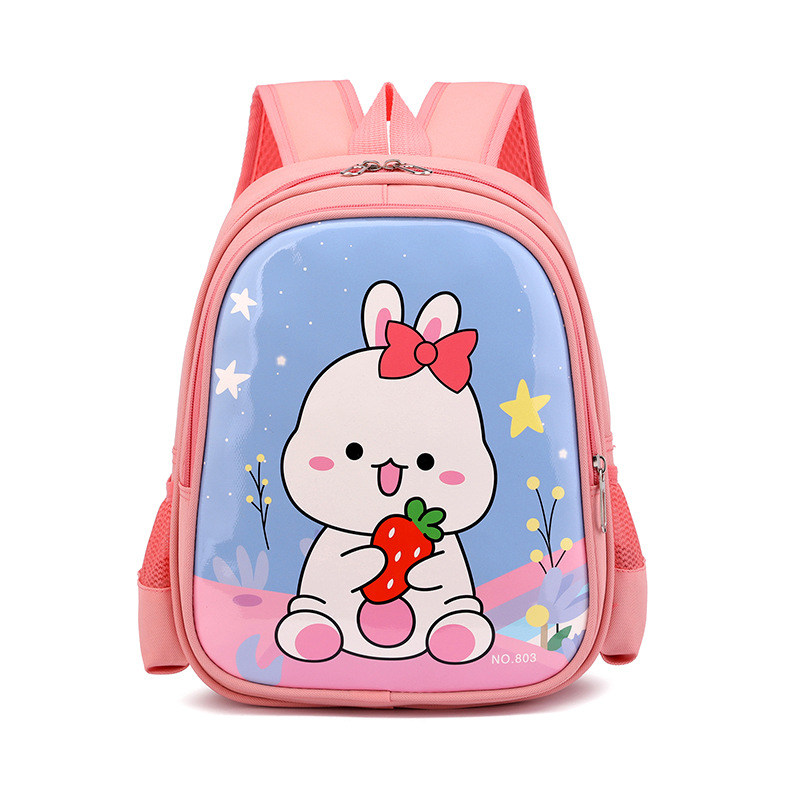 Mochila infantil transfronteriza lindo conejo unicornio mochila de niña caricatura para niños jardín de infantes mochila transpirable luz