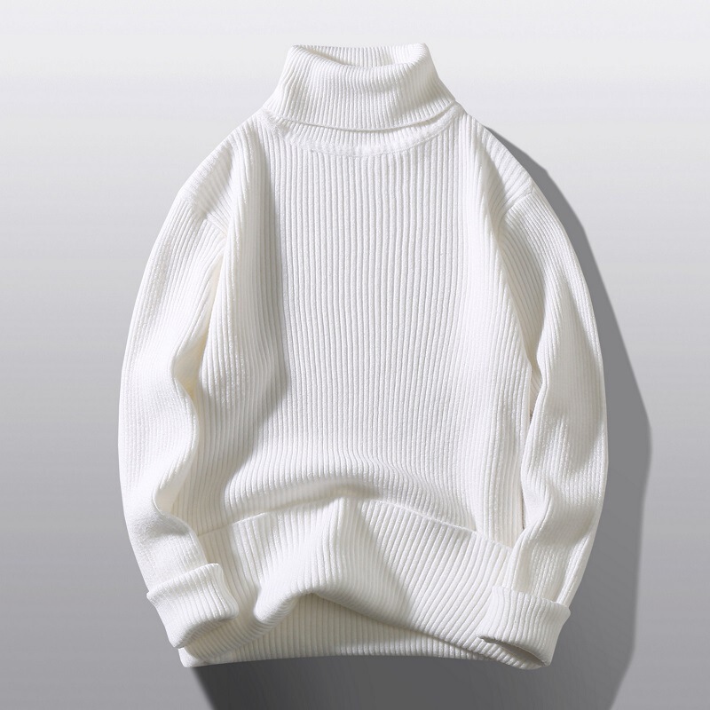 Men's Turtleneck Sweater 2026 Autumn and Winter New Style Youth Knitwear Loose Simple Solid Color Base Striped Knit Sweater for Men Men's Turtleneck Sweater 2026 Autumn and Winter New Style Youth Knitwear Loose Simple Solid Color Base Striped Knit Sweater for Men