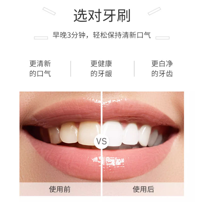 Cepillo de Dientes Suave para Adultos Set de 3 Piezas Cabeza Ancha Limpieza Bucal con Empaque Individual