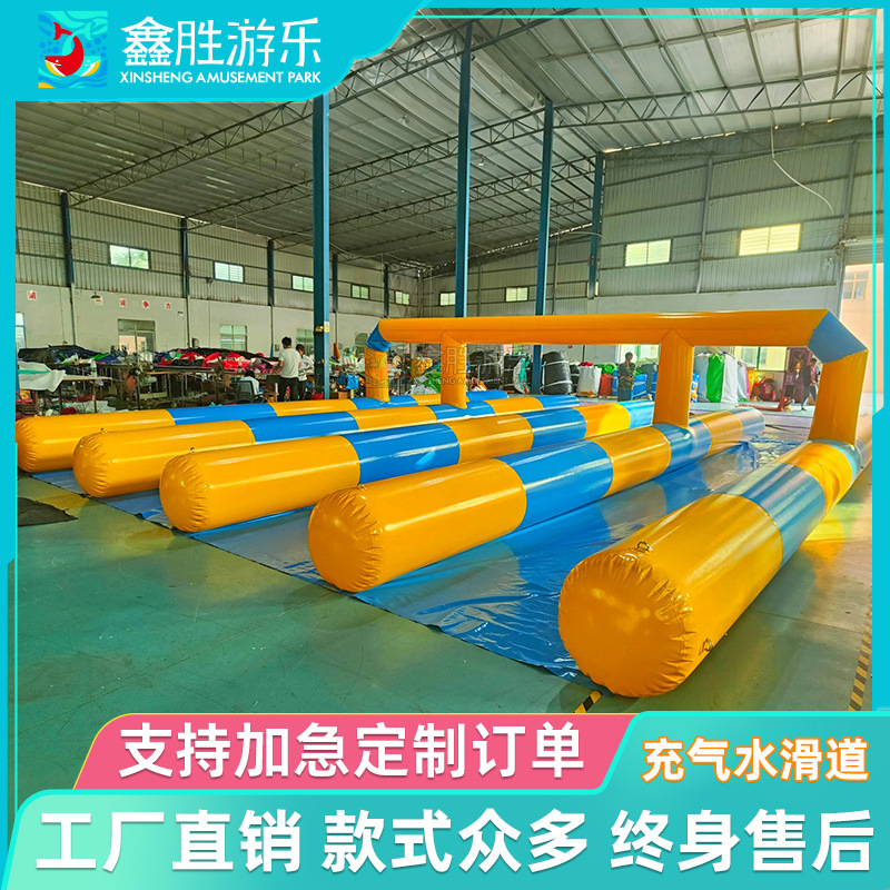 Toboganes inflables, tobogán de parque acuático, tobogán de agua de ciudad inflable, tobogán móvil de piscina de rafting de tierra seca de celebridades netas