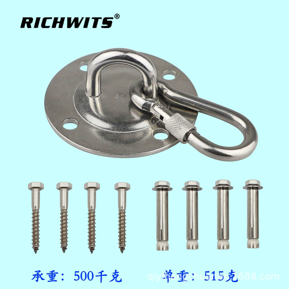 Нержавеющая сталь 304 Йога Круглая фиксированная пластина Гамак Качели Подвесной стул Крюк Подъемное кольцо Вентилятор Мешок с песком Фиксированный крюк