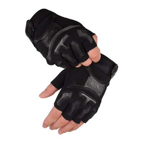 Battlefield half-finger gloves for men, fitness outdoor sports cycling gloves, anti-slip, wear-resistant, half-finger gloves for mountain climbing, open finger training