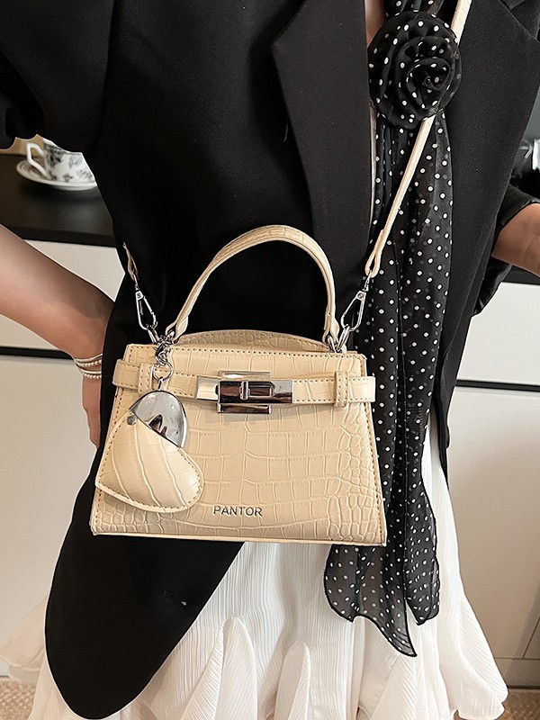 Bolso de mano de alta gama para mujer 2025 nuevo estilo retro patrón de cocodrilo Kelly bolso de mensajero de un solo hombro casual simple