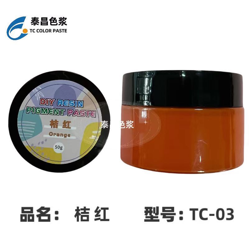 TC-03 글루 컬러 페이스트 오렌지 레드, 오픈 병 50g