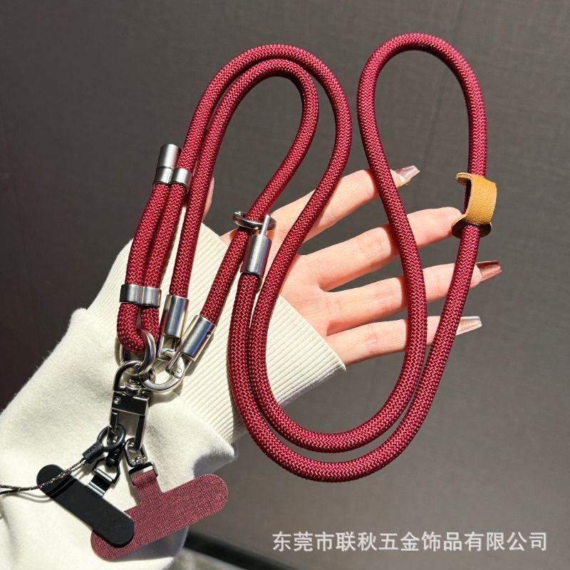 新款高级感拼接手机挂绳8MM三合一多功能斜跨挂脖防丢手腕手提绳|undefined