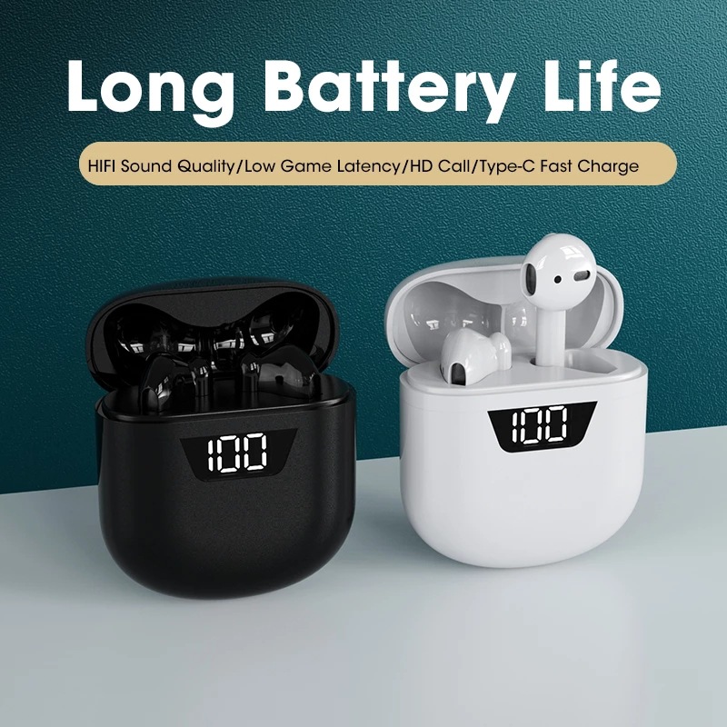 B55 auriculares Bluetooth J55 poder pantalla digital reducción de ruido Amazon nuevo modelo privado TWS auricular inalámbrico Fuente de fábrica