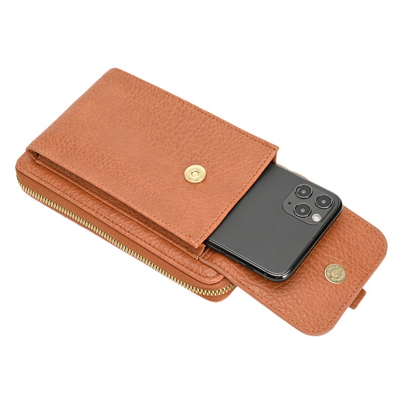 Pequeña bolsa exquisita bolsa de mensajero 2023 nueva bolsa de hombro pequeña bolsa de teléfono móvil vertical femenina mini celebridad Internet pequeña bolsa